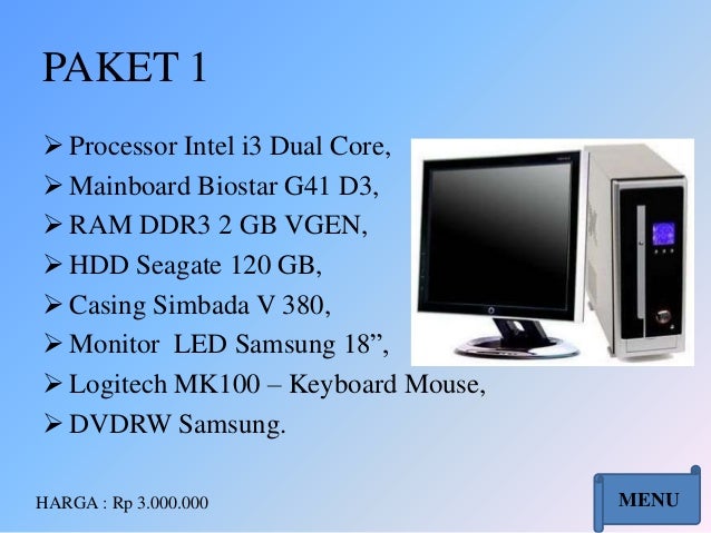 PRESENTASI PRODUK KOMPUTER
