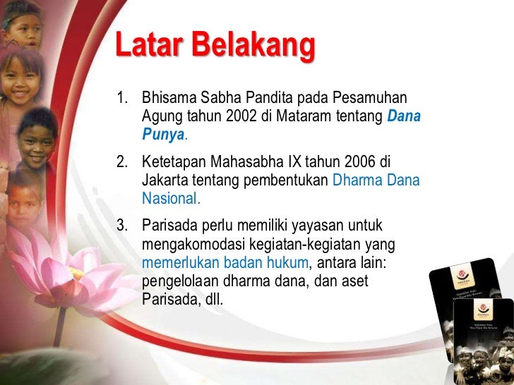 Profile Yayasan &amp; Dharma Dana