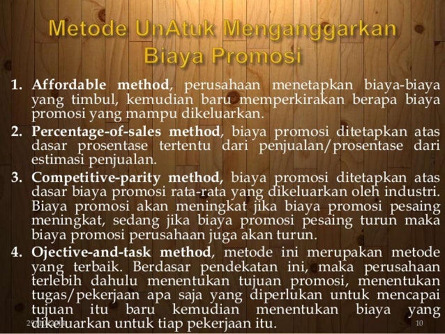 Presentasi promosi periklanan Presentasi promosi periklanan