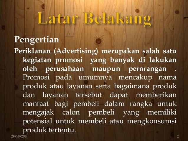 Presentasi promosi periklanan Presentasi promosi periklanan