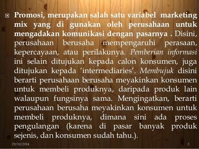 Presentasi promosi periklanan Presentasi promosi periklanan