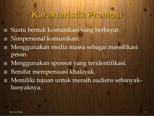Presentasi promosi periklanan Presentasi promosi periklanan