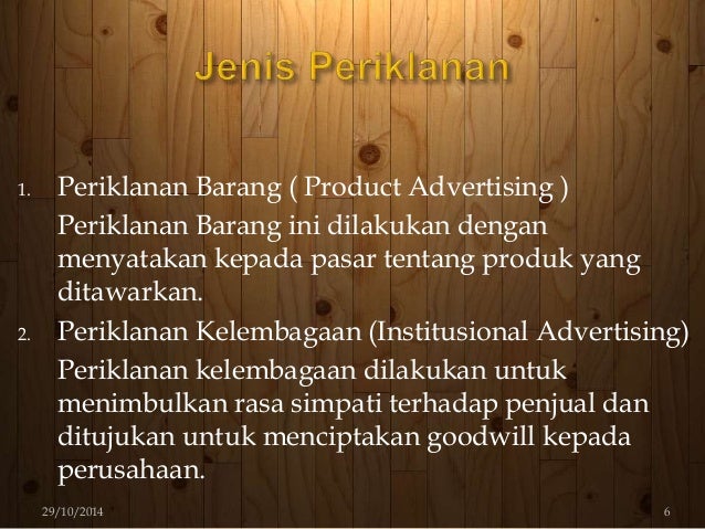 Presentasi promosi periklanan Presentasi promosi periklanan