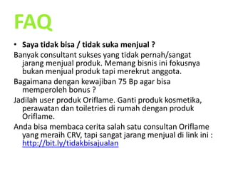 Layananterlengkap14 kantorcabangtersebardikota-kotabesardi IndonesiaLayananpesanantarkeseluruh Indonesia  Order bisamelaluitelepon, email dan online orderTidakperlu repot kekantorsetiapwaktu!Jaringanbisadipantau 24 jam dengan website canggih www.oriflame.co.id
