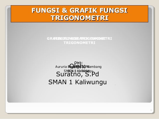 Fungsi dan Grafik Fungsi Trigonometri