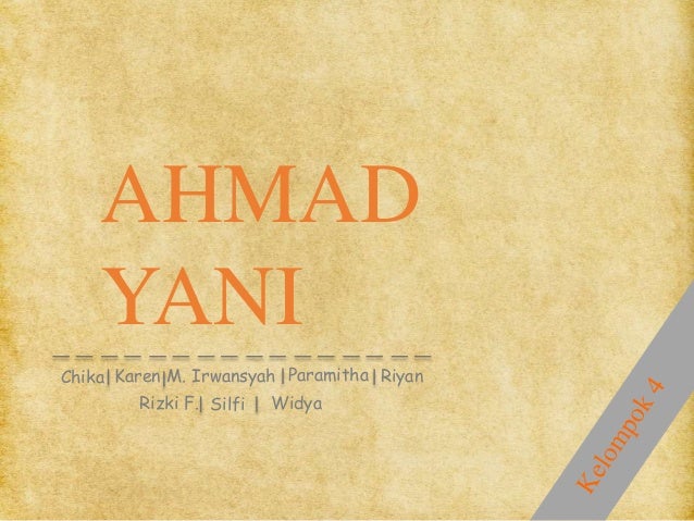 Profil Ahmad Yani