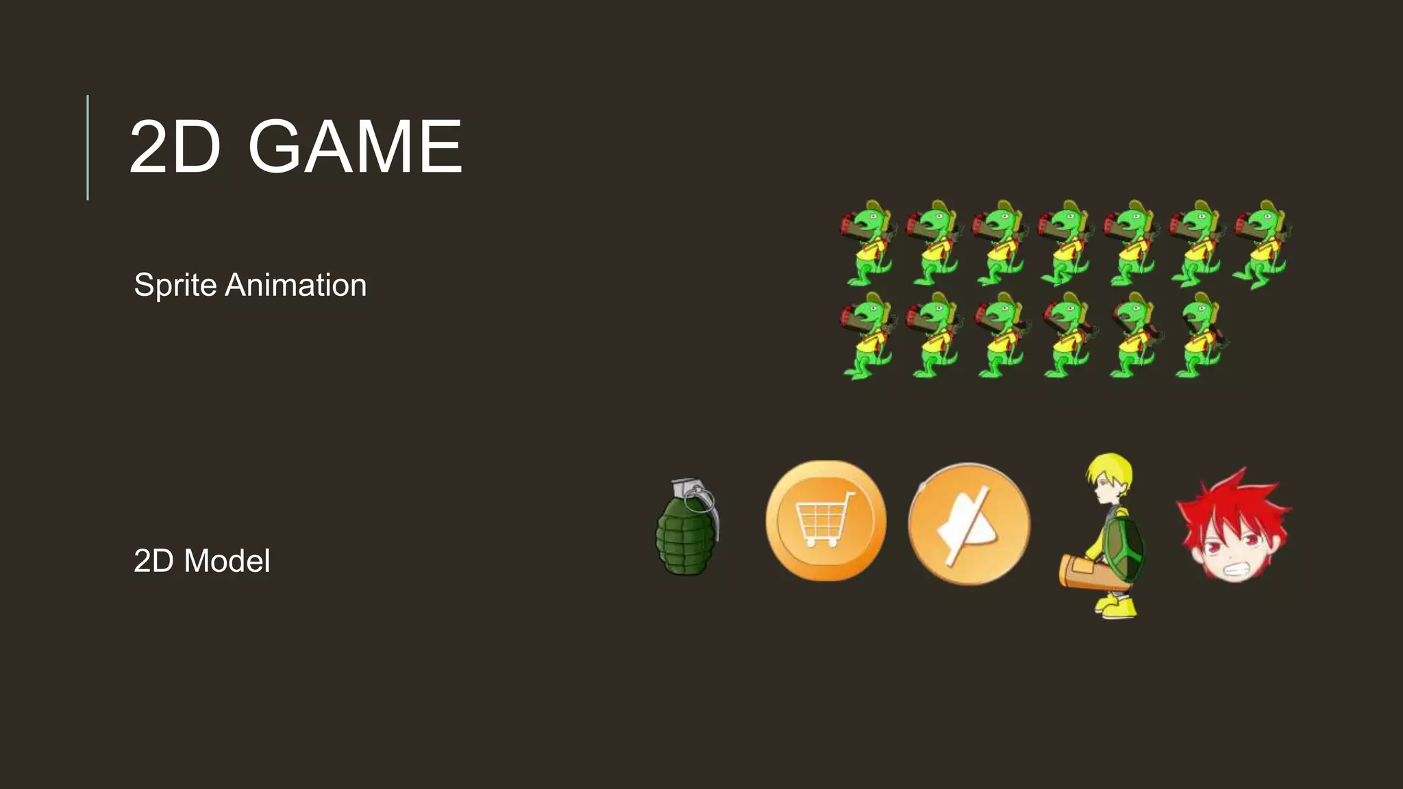 2D GAME
Sprite Animation
2D Model
 