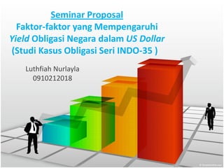 Seminar Proposal
  Faktor-faktor yang Mempengaruhi
Yield Obligasi Negara dalam US Dollar
(Studi Kasus Obligasi Seri INDO-35 )
   Luthfiah Nurlayla
     0910212018
 
