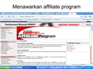 Menawarkan affiliate program 