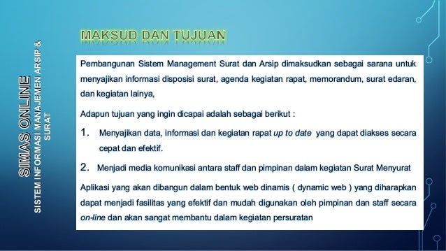 Presentasi Simas Sistem Informasi Manajemen Arsip Dan Surat