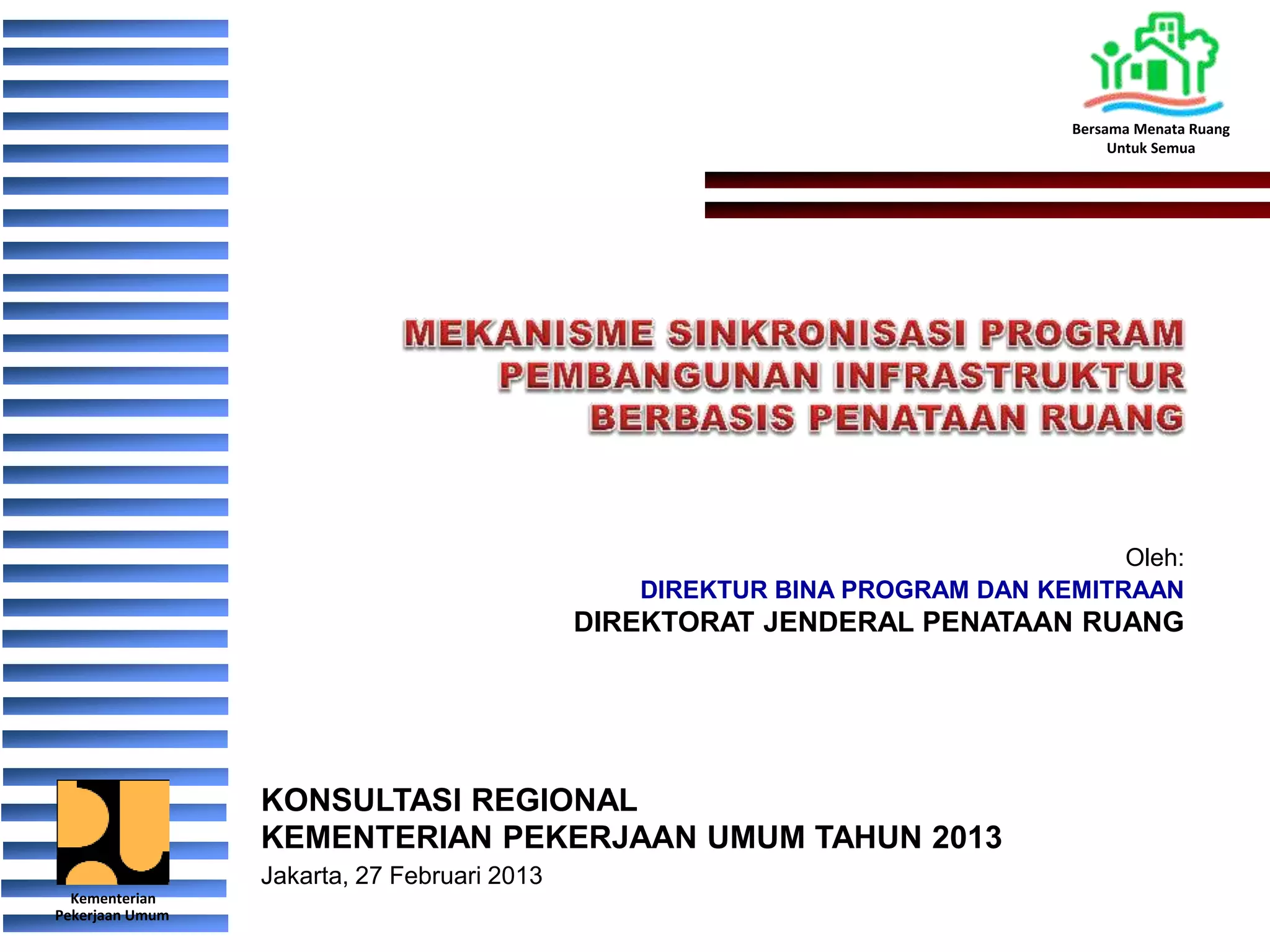 Mekanisme Sinkronisasi Program Pembangunan Infrastruktur berbasis ...