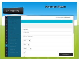 Halaman Sistem
 