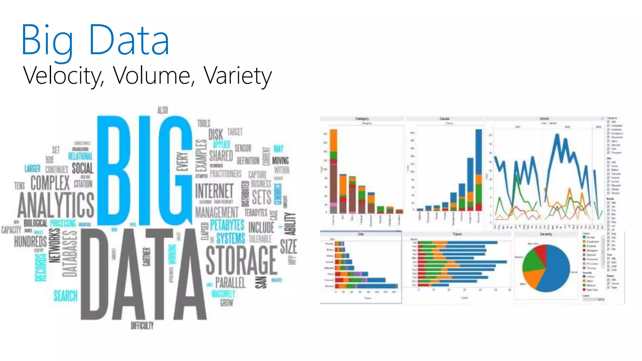 Big Data
Velocity, Volume, Variety
 