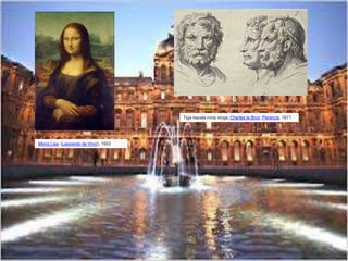 Mona Lisa, (Leonardo da Vinci), 1503
Tiga kepala mirip singa, Charles le Brun, Perancis, 1671
 