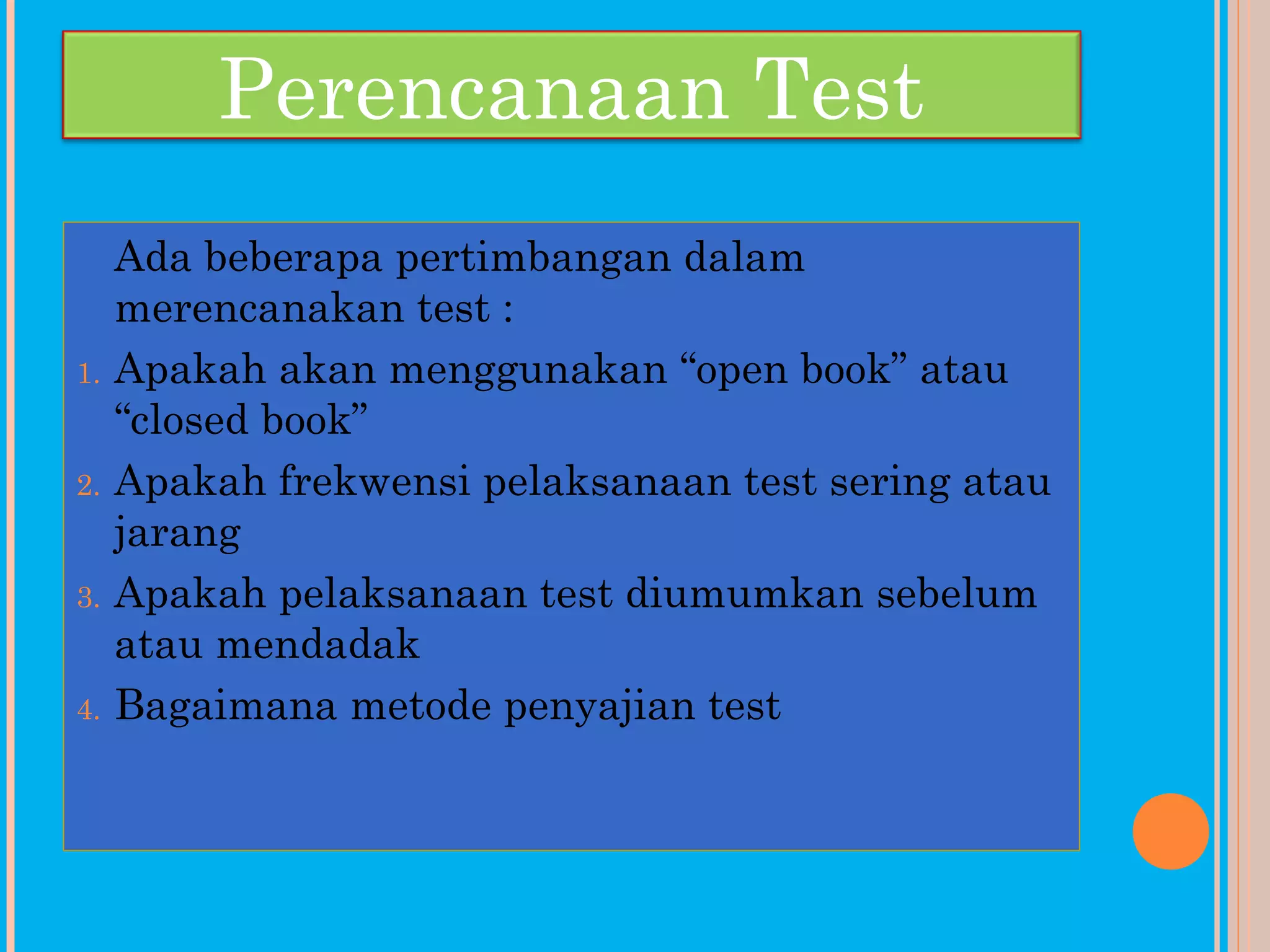 Presentasi test specifications | PPT