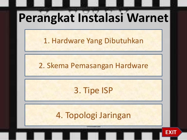 Presentasi TIK perangkat instalasi warnet