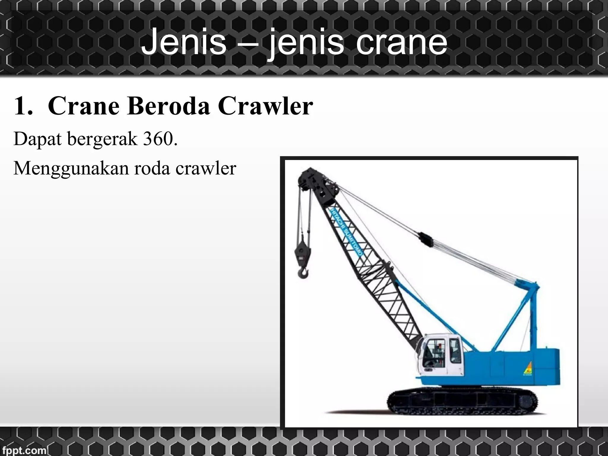 Presentasi dan studi kasus perhitungan tower crane | PPT