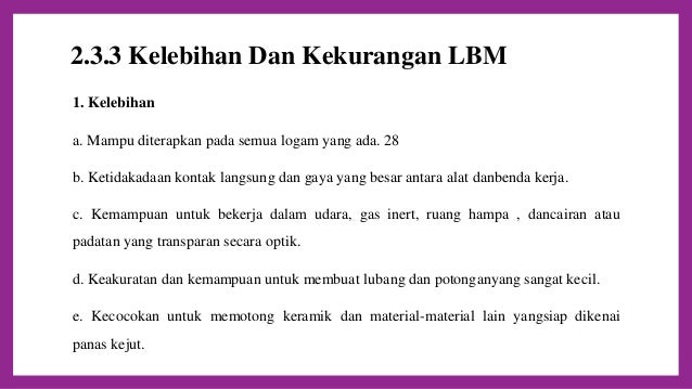 Proses Khusus Pengerjaan Dingin Pembentukan Dengan Listrik Dan Pela