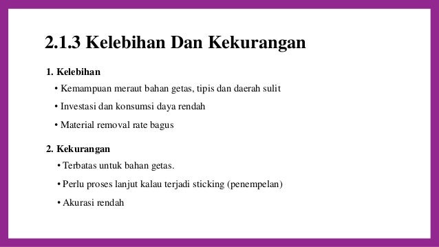 Proses Khusus Pengerjaan Dingin Pembentukan Dengan Listrik Dan Pela