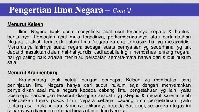 Hubungan Ilmu Negara Dengan Ilmu Politik