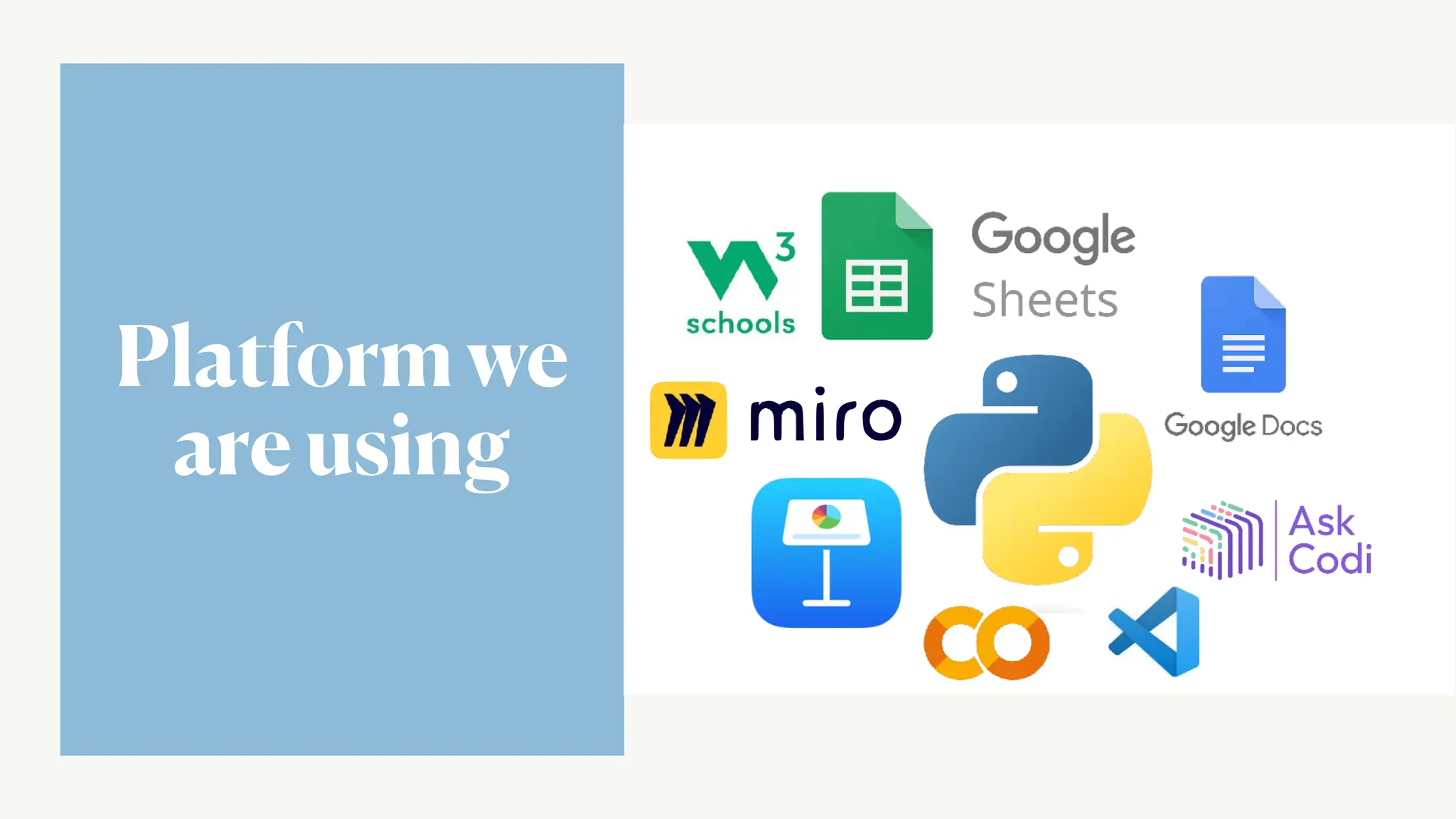 Platform we
are using
 