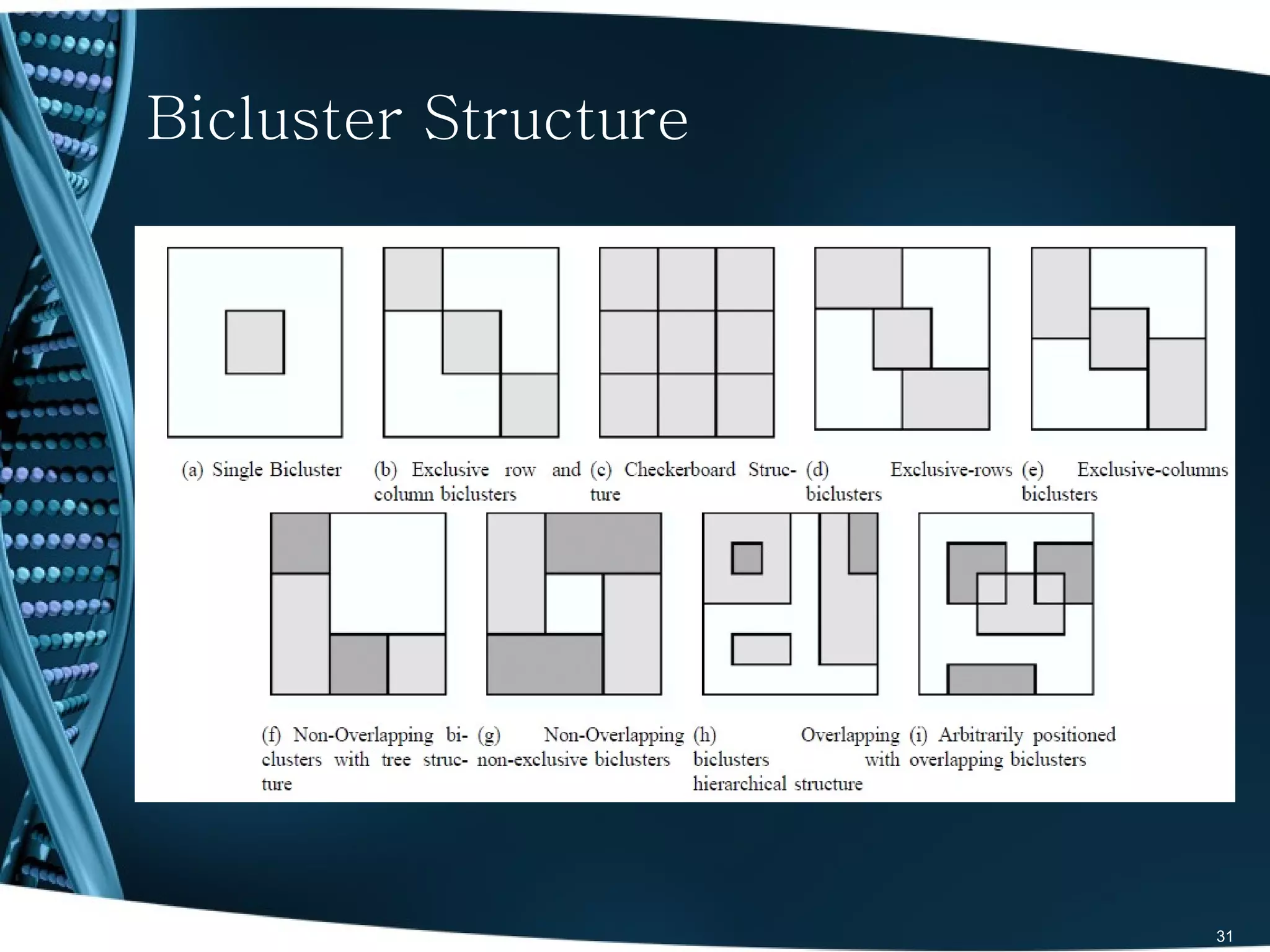 Bicluster Structure




                      31
 