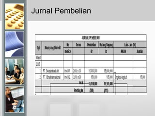 Jurnal Pembelian
 