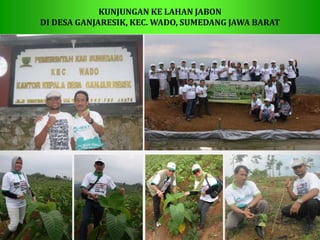 Sp
KUNJUNGAN KE LAHAN JABON
DI DESA GANJARESIK, KEC. WADO, SUMEDANG JAWA BARAT
 