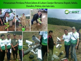 Sp
PenanamanPerdanaPohonJabondiLahanCianjurBersamaBupati,Sekda,
Dandim,Polres,danlain-lain.
 