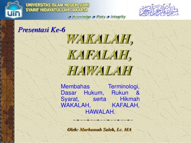 Wakalah Kafalah Hawalah