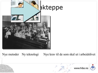 Bakteppe Ny teknologi Nye metoder Nye krav til de som skal ut i arbeidslivet 