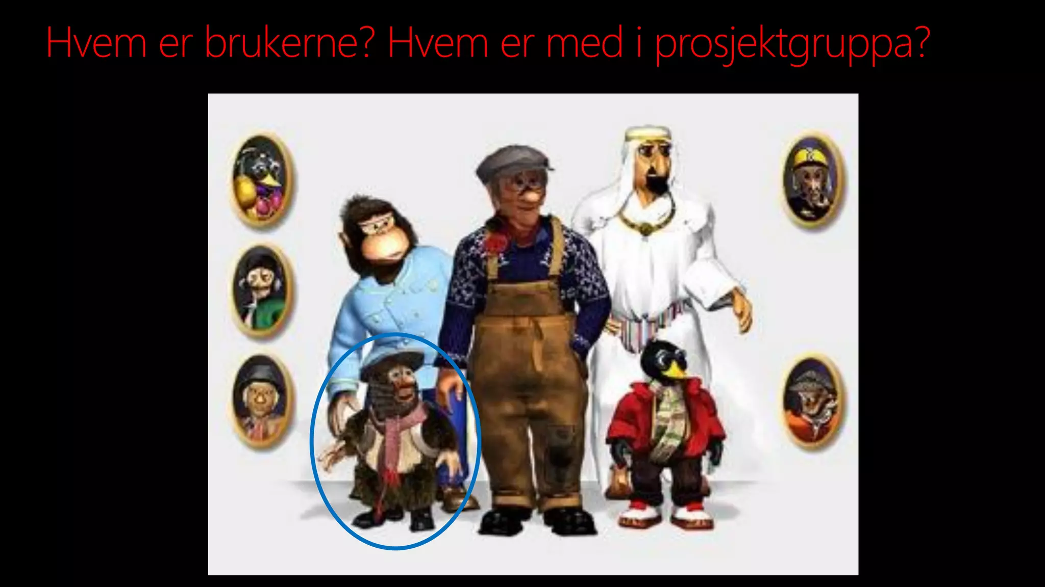 Hvem er brukerne? Hvem er med i prosjektgruppa?
 