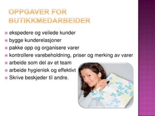 Presentasjon fra gruppe 1