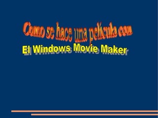 Como se hace una película con  El Windows Movie Maker 