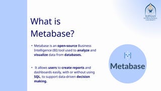 Metabase Tool presentation in Big Data Analytics | PPTX