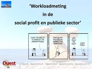 ‘Workloadmeting
in de
social profit en publieke sector’
 