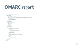DMARC report
<?xml version="1.0" encoding="UTF-8" ?>
<feedback>
<report_metadata>
<org_name>google.com</org_name>
<email>noreply-dmarc-support@google.com</email>
<extra_contact_info>https://support.google.com/a/answer/2466580</extra_contact_info>
<report_id>4151131448954607551</report_id>
<date_range>
<begin>1455062400</begin>
<end>1455148799</end>
</date_range>
</report_metadata>
<policy_published>
<domain>jcid.nl</domain>
<adkim>r</adkim>
<aspf>r</aspf>
<p>none</p>
<sp>none</sp>
<pct>100</pct>
</policy_published>
<record>
<row>
<source_ip>31.3.97.173</source_ip>
<count>1</count>
<policy_evaluated>
<disposition>none</disposition>
<dkim>fail</dkim>
<spf>fail</spf>
</policy_evaluated>
</row>
<identifiers>
<header_from>example.prod.jcid.nl</header_from>
</identifiers>
<auth_results>
<spf>
<domain>example.prod.jcid.nl</domain>
<result>none</result>
</spf>
</auth_results>
</record>
</feedback>
120
 