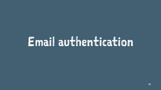 Email authentication
23
 