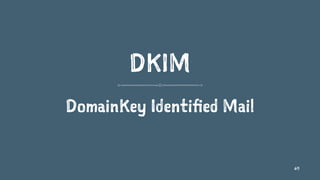 DKIM
DomainKey Identified Mail
65
 