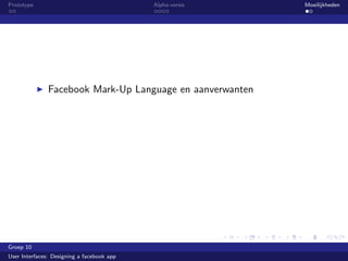 Presentatie alfa facebook app
