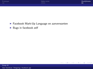 Presentatie alfa facebook app