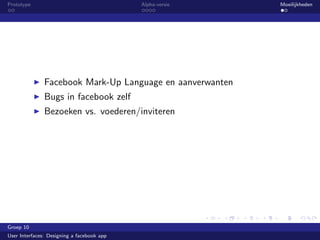 Presentatie alfa facebook app