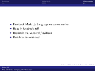 Presentatie alfa facebook app
