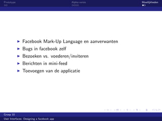 Presentatie alfa facebook app