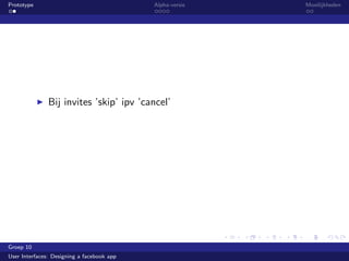Presentatie alfa facebook app