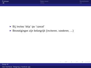 Presentatie alfa facebook app