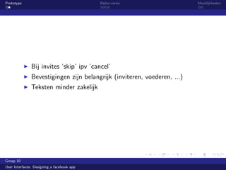 Presentatie alfa facebook app