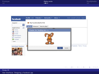 Presentatie alfa facebook app
