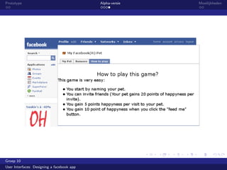 Presentatie alfa facebook app