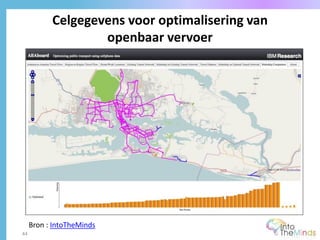 Celgegevens voor optimalisering van
openbaar vervoer
44
Bron : IntoTheMinds
 